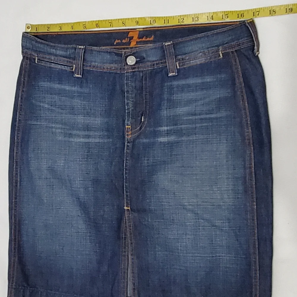 7 For All Mankind Denim Skirt 30 Waist